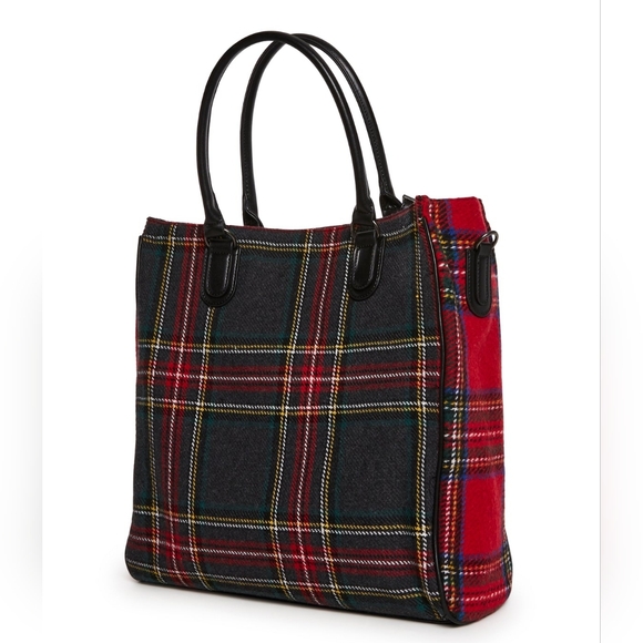 Dolls Kill Current Mood That's What You Get Plaid Tote Bag - Picture 9 of 12